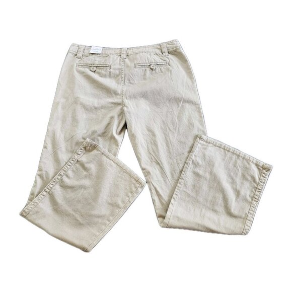 Aeropostale Pants Womens 13/14R Beige Cotton Pockets Flared Stretch Y2K Grunge - Picture 13 of 16